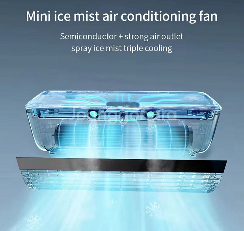 EDON 무선 미스트 냉풍기 6000mah--2