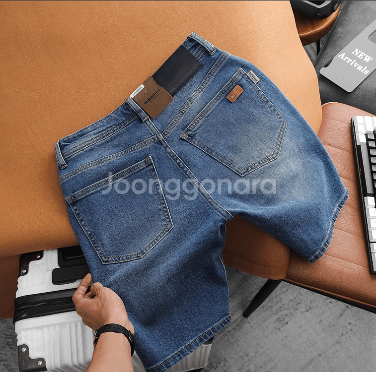 버버리 타이탄 진청 반바지[새상품]해외--3