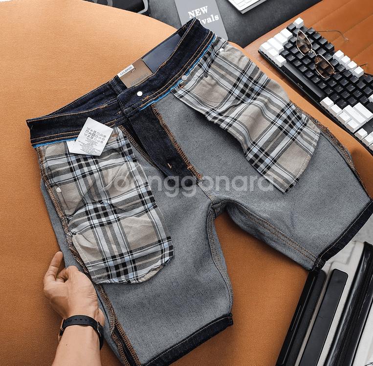 버버리 타이탄 블랙청 반바지[새상품]해외--6