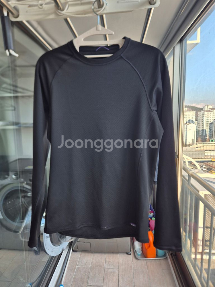 S ) 파타고니아 멘즈 캐필린 미드웨이트 크루 블랙--0