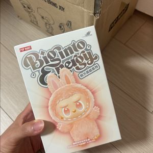 팝마트 정품) 라부부 인형 키링 행복이 비닐 미개봉