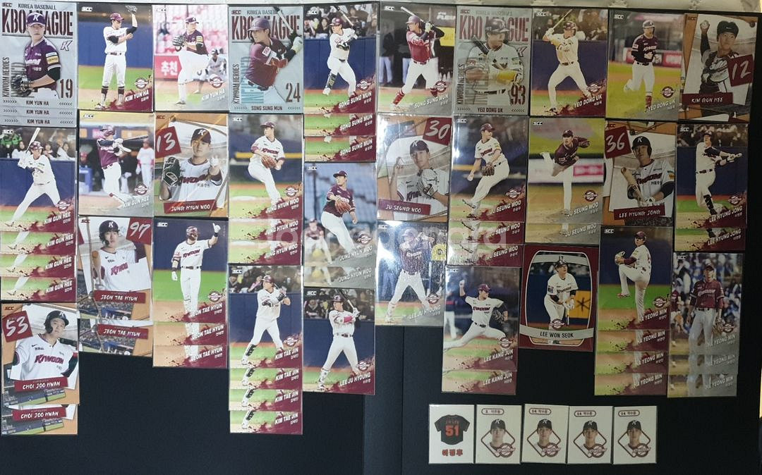 키움 kbo 크보 카드 및 띠부씰(이정후포함) 일괄판매--0