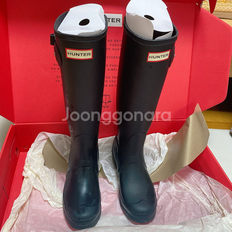 헌터 오리지날 톨 레인부츠 풀박스 사이즈 UK3--0