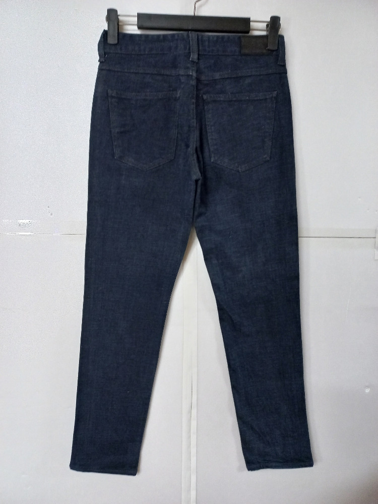 30)플랙진 가죽패치 워싱 스판 스트레이트 일자청바지--1