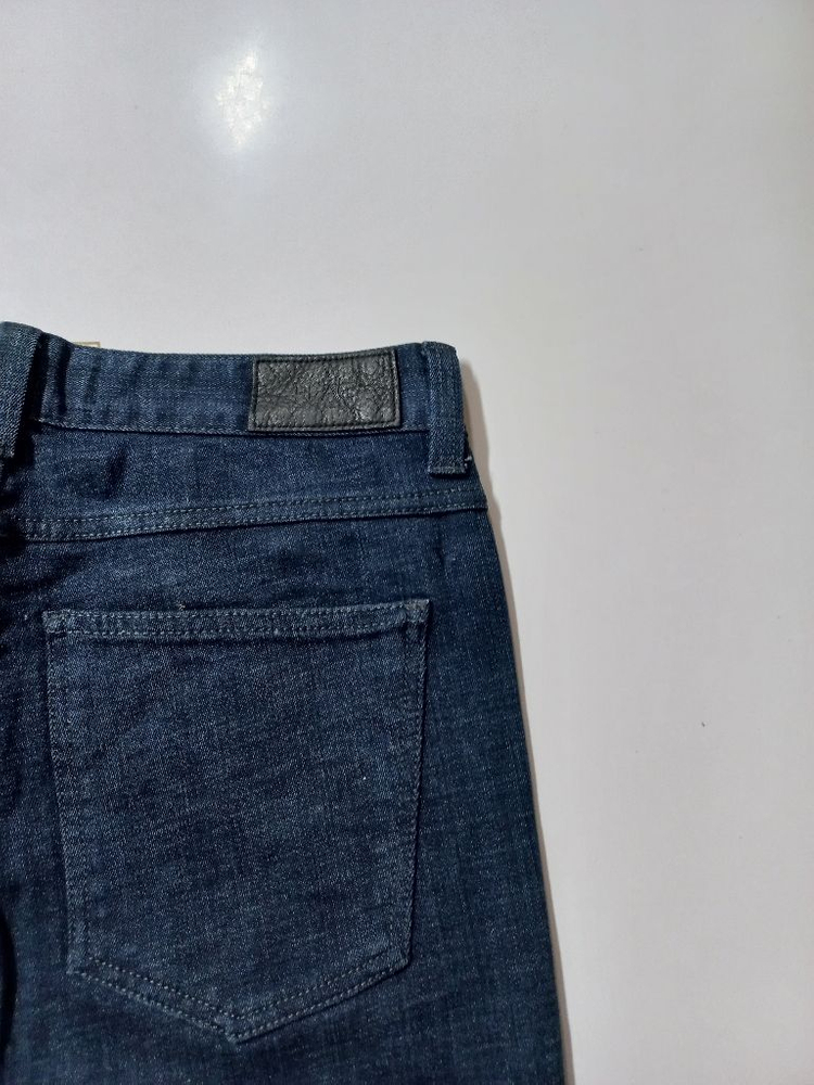 30)플랙진 가죽패치 워싱 스판 스트레이트 일자청바지--2