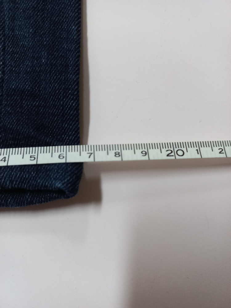 30)플랙진 가죽패치 워싱 스판 스트레이트 일자청바지--9