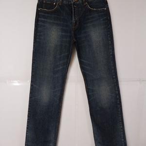 32)켈빈클라인 가죽패치 백화점판 생지 워싱 찢청 일자 이미지