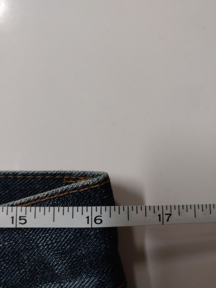 32)켈빈클라인 가죽패치 백화점판 생지 워싱 찢청 일자 이미지