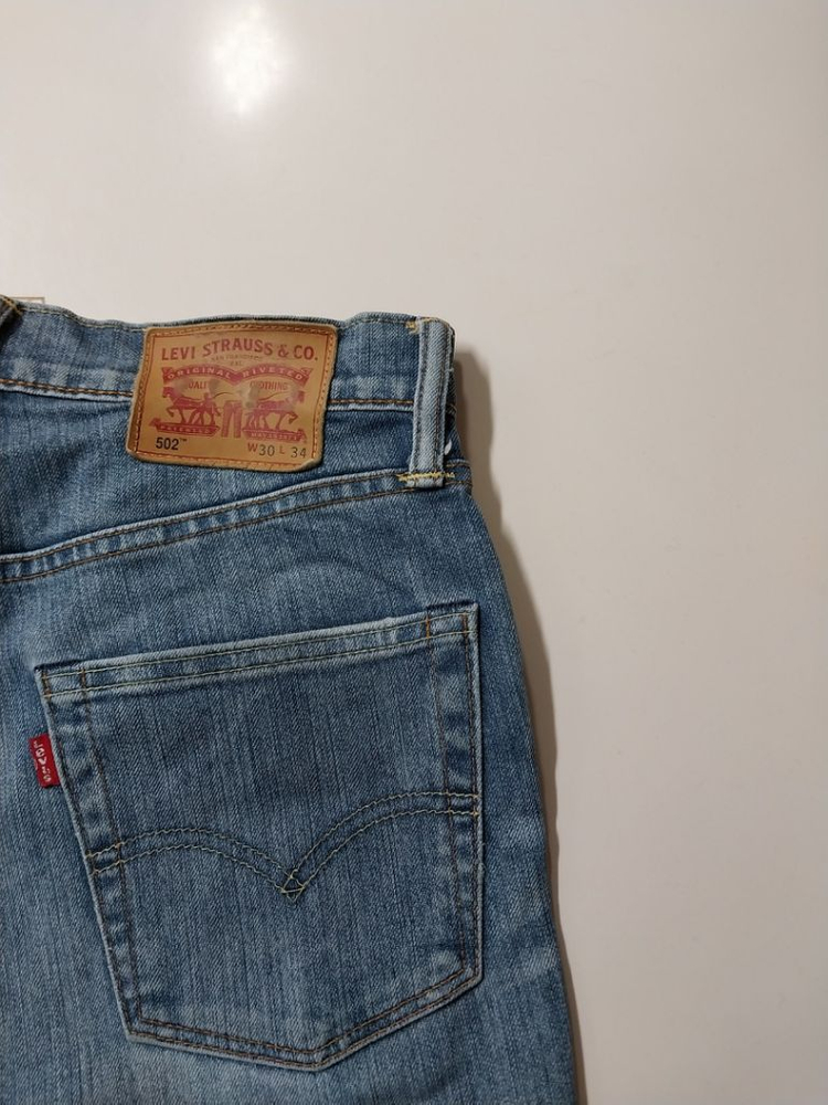 30)리바이스 502 가죽패치 워싱 스판 135주년기념 이미지