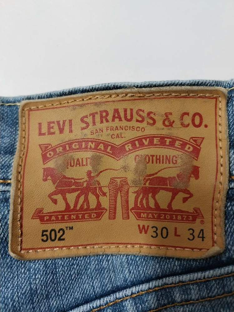 30)리바이스 502 가죽패치 워싱 스판 135주년기념 이미지