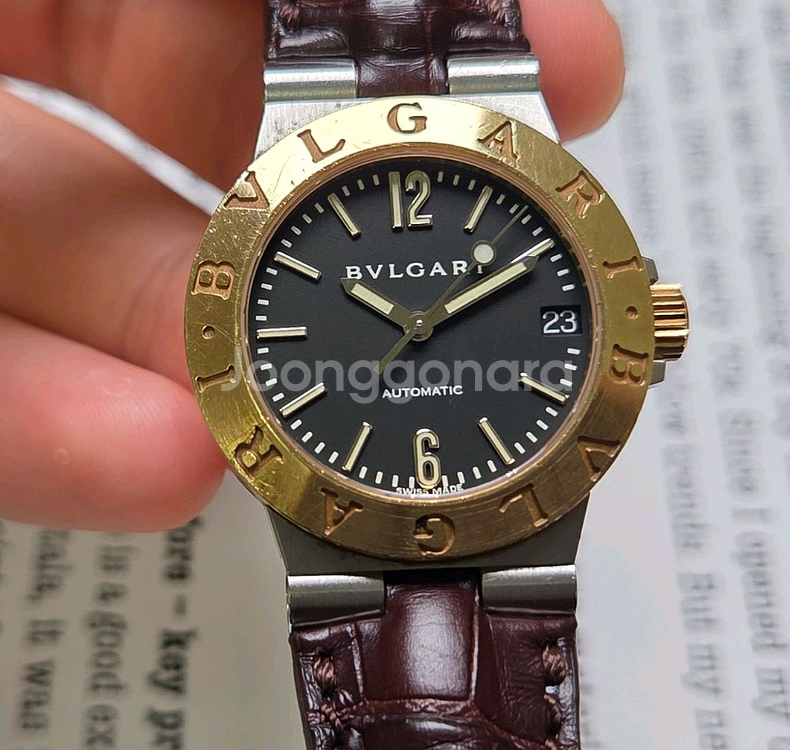 불가리 디아고노 18K콤비 LCV29SG 블랙검판 오토--1