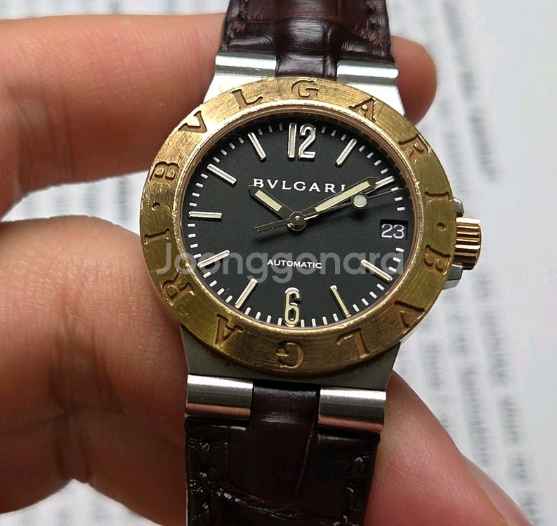 불가리 디아고노 18K콤비 LCV29SG 블랙검판 오토--2