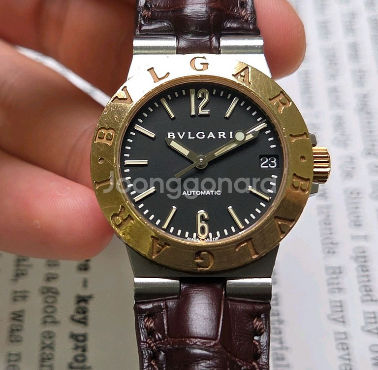 불가리 디아고노 18K콤비 LCV29SG 블랙검판 오토--0