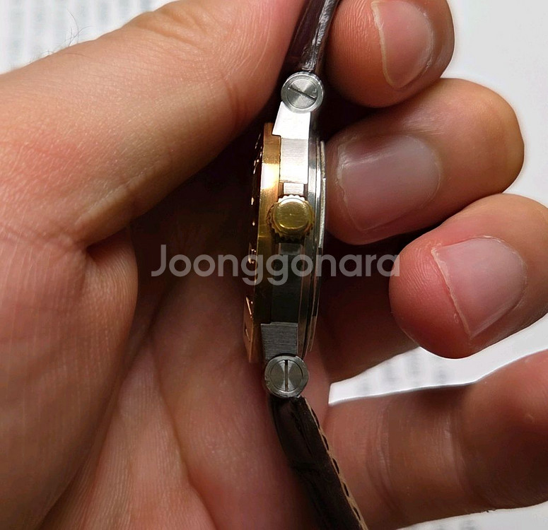 불가리 디아고노 18K콤비 LCV29SG 블랙검판 오토--6