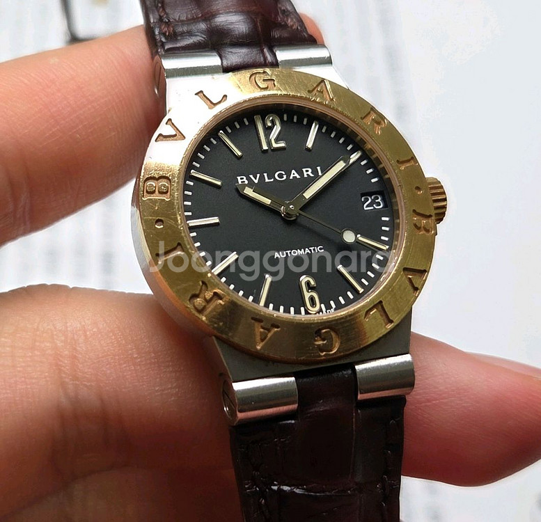 불가리 디아고노 18K콤비 LCV29SG 블랙검판 오토--3