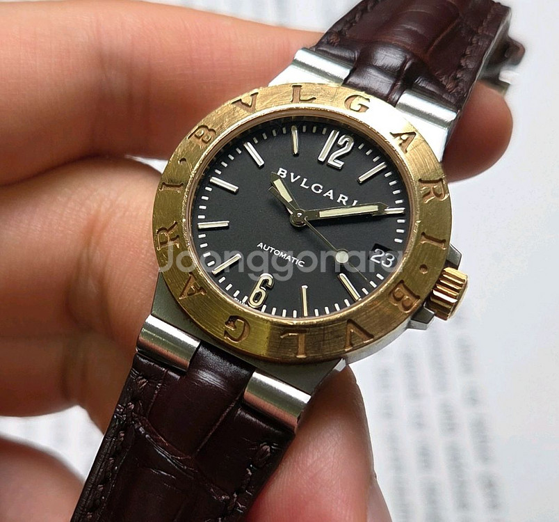 불가리 디아고노 18K콤비 LCV29SG 블랙검판 오토--4