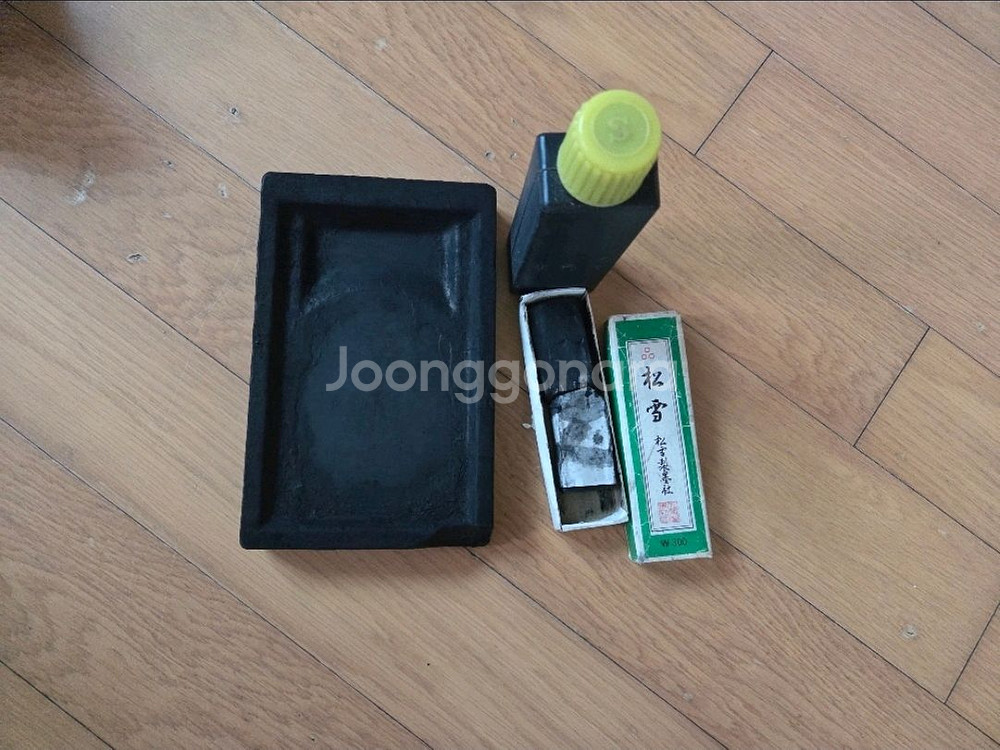 붓글씨 벼루, 먹물, 먹 서예 세트--0