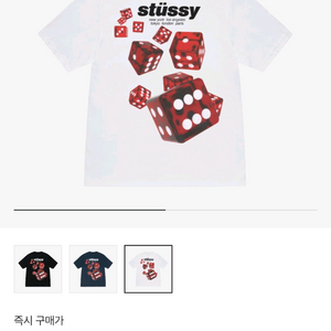 (L) 스투시 롤러스 티셔츠 화이트