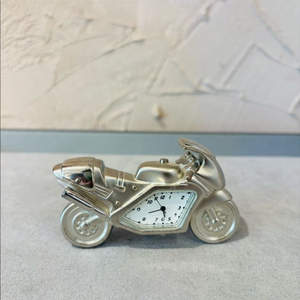 빈티지 미니어처 탁상시계 - 오토바이