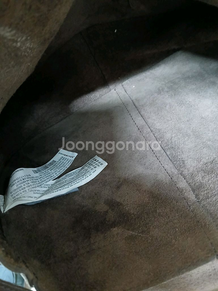 여성 자라 베이직 레더 소가죽 브라운 크로스백--9
