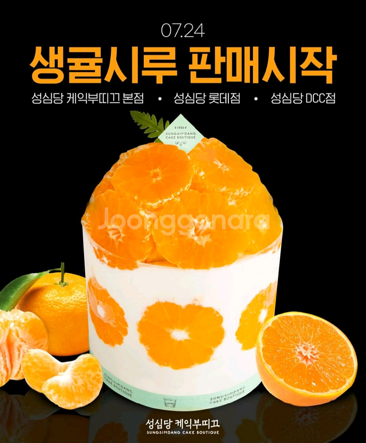 [365일 배송] 성심당 생귤시루 과일시루 망고롤 빵--0