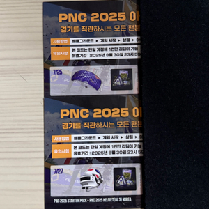 배그 PNC 2025 직관 쿠폰 코드 팝니다.