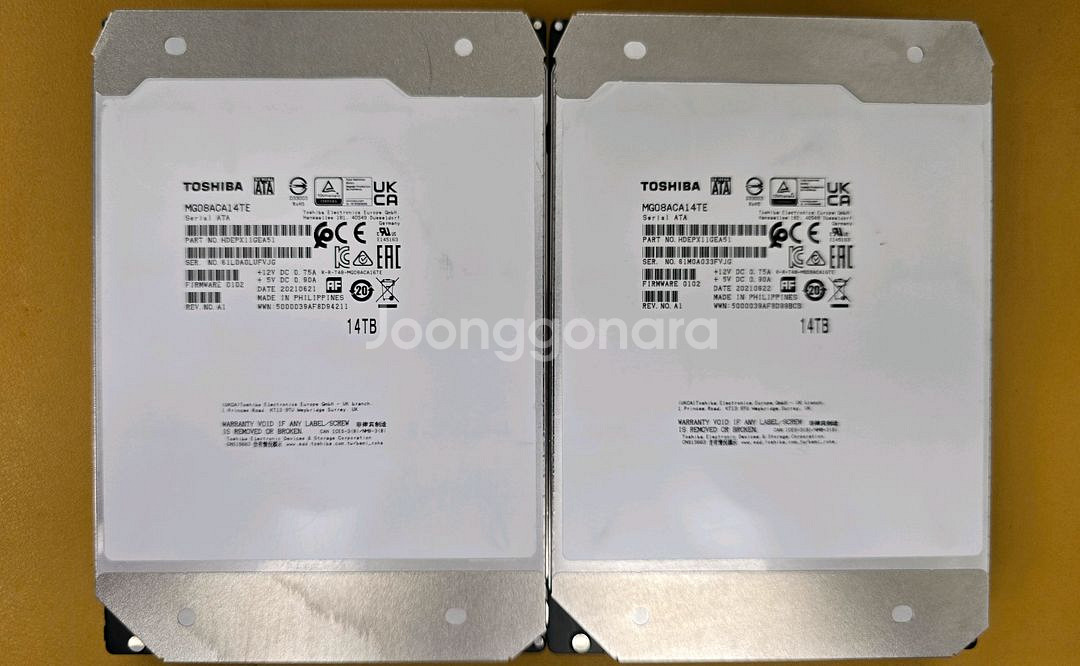 TOSHIBA 14TB HDD 엔터프라이즈 하드 팝니다--1