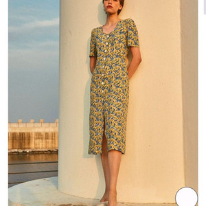 레티켓스튜디오 Floral Tie Back Dress