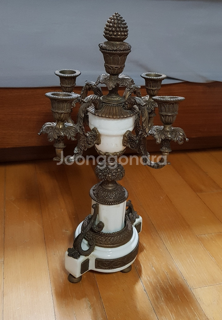 (엔틱) ** 파리 대리석 촛대 인테리어 소품 장식품--0