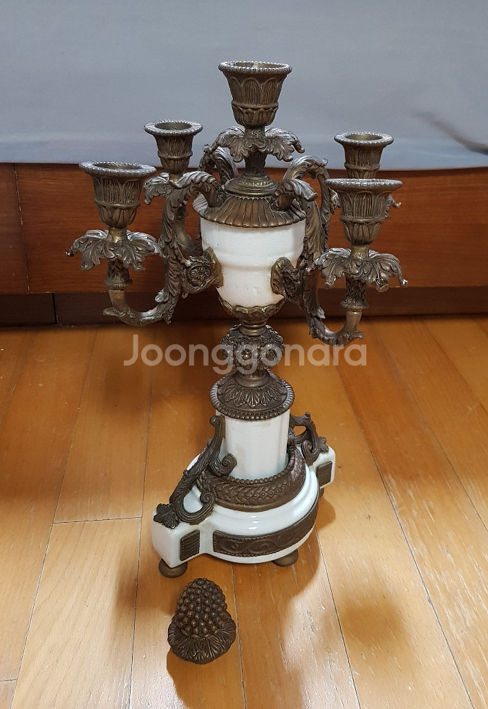 (엔틱) ** 파리 대리석 촛대 인테리어 소품 장식품--1