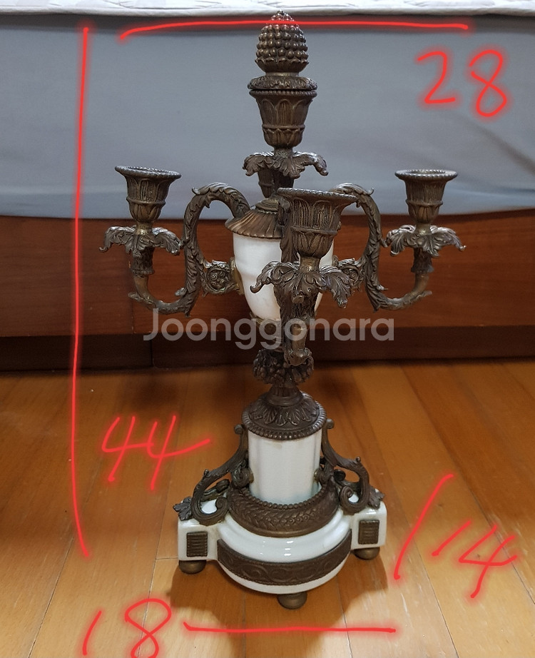 (엔틱) ** 파리 대리석 촛대 인테리어 소품 장식품--4