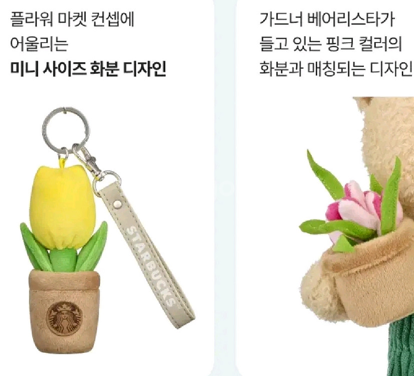 새상품 스타벅스 한정판 튤립 키링 열쇠고리.전국최저가재--1
