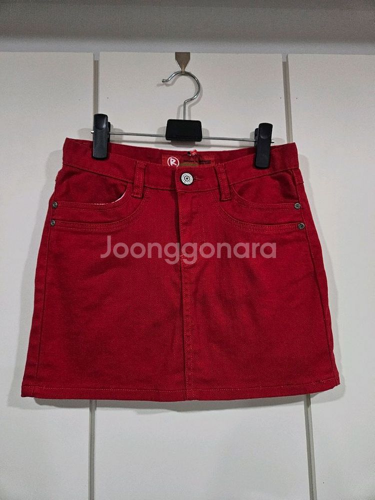 빨강 청치마,레드 스커트.--0