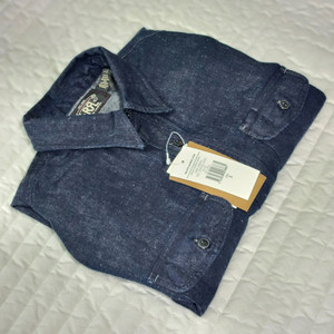 rrl 더블알엘 인디고 코튼 리넨 데님 워크셔츠