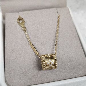 18k 반클리프 빼를리 클로버 목걸이 옐로우골드
