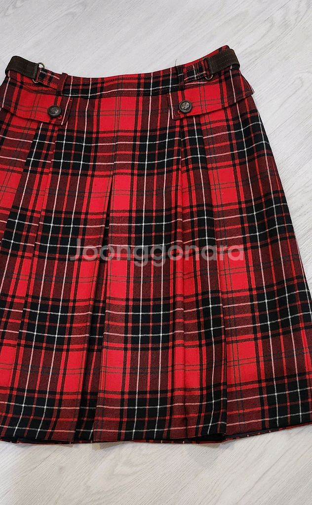 BCBG 모직 체크스커트55--0