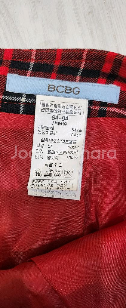 BCBG 모직 체크스커트55--4