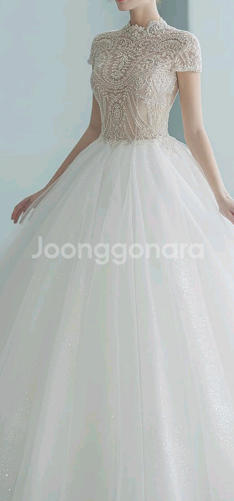 비즈 웨딩드레스--9