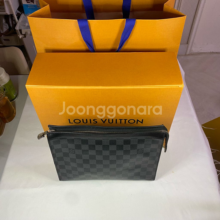 루이비통 포쉐트 보야주 MM 다미에 그래파이트 클러치--7