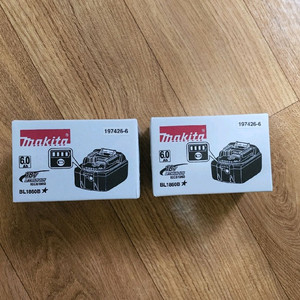 마끼다18v6.0Ah정품배터리2개일괄BL1860B