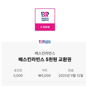 베스킨라빈스5000원쿠폰팝니다