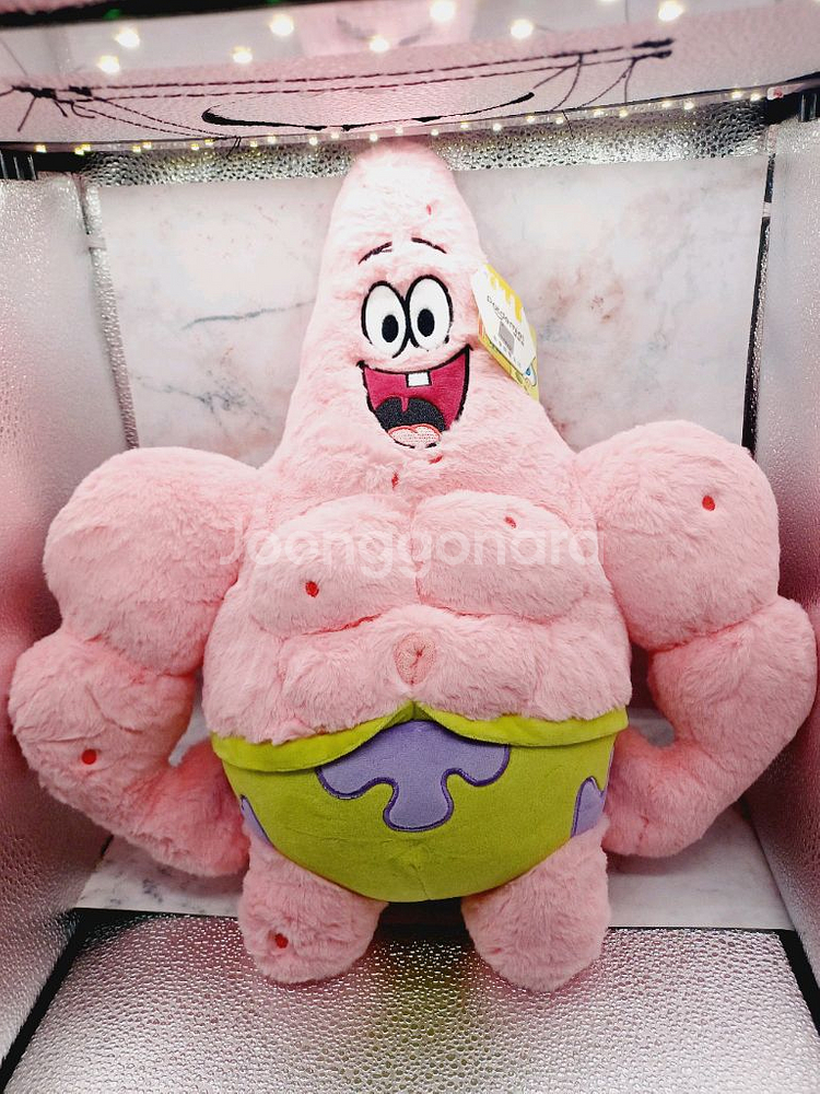 스펀지밥 뚱이 머슬ver. 대형인형 45cm--0