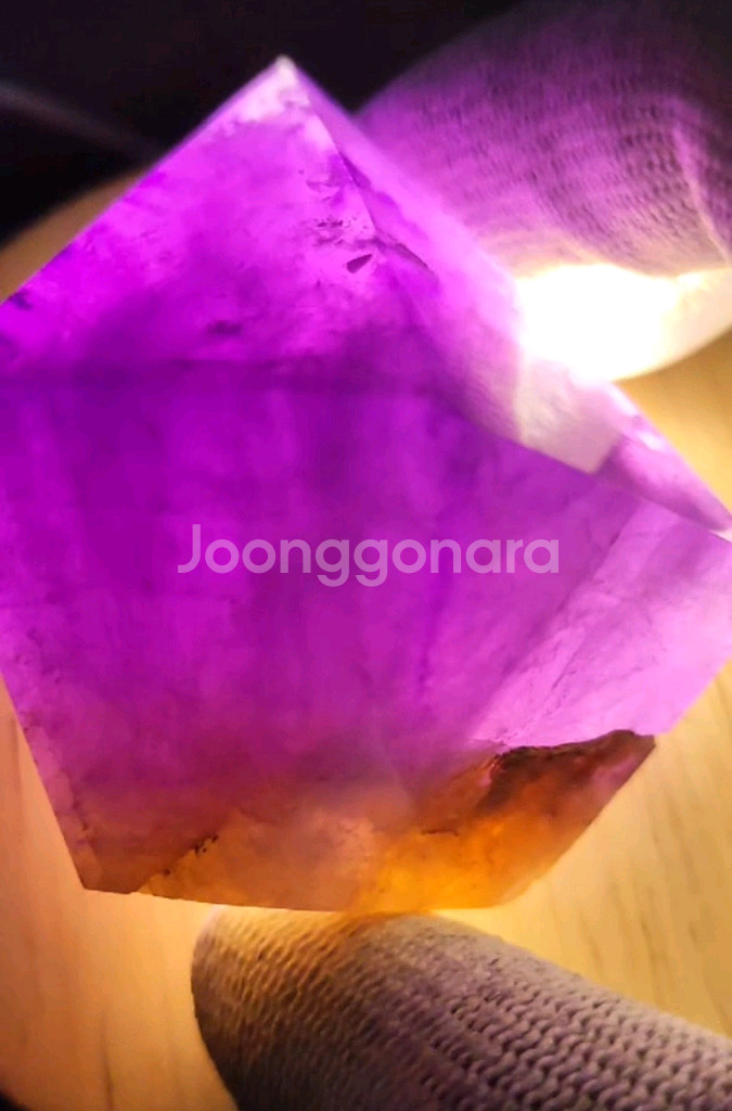 대형 육각 자수정 크리스탈 178g 에너지 원석 명상--2