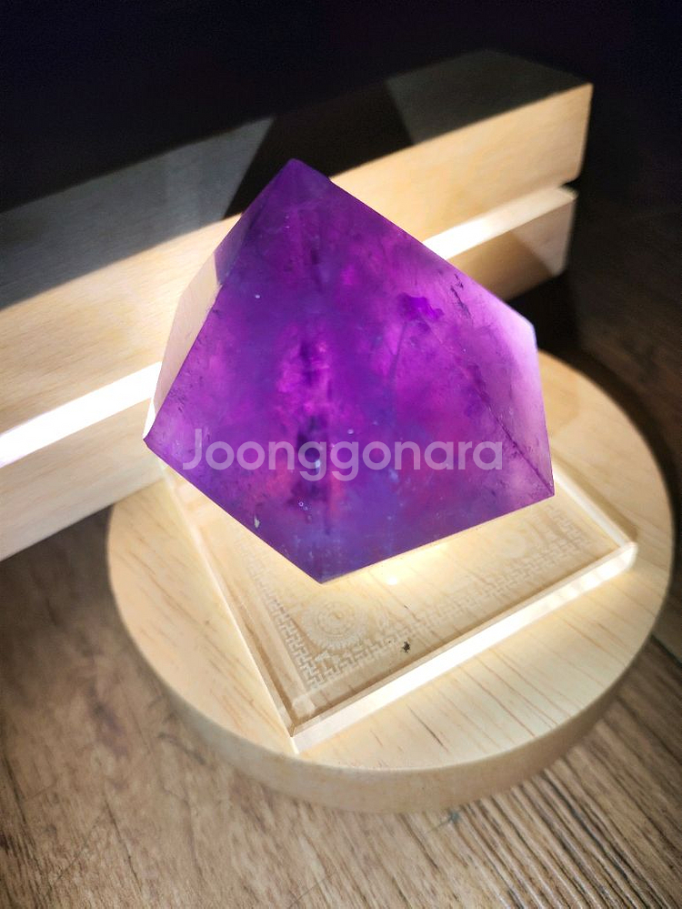 대형 육각 자수정 크리스탈 178g 에너지 원석 명상--9