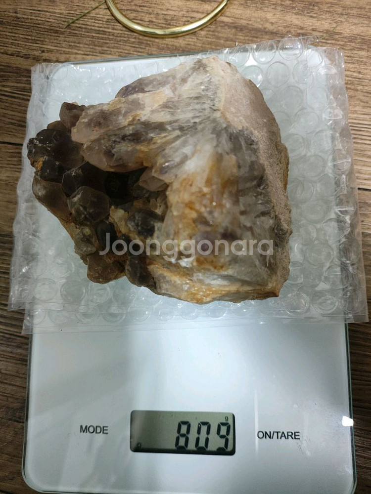 크리스탈 천연 자수정 원석 809g--3