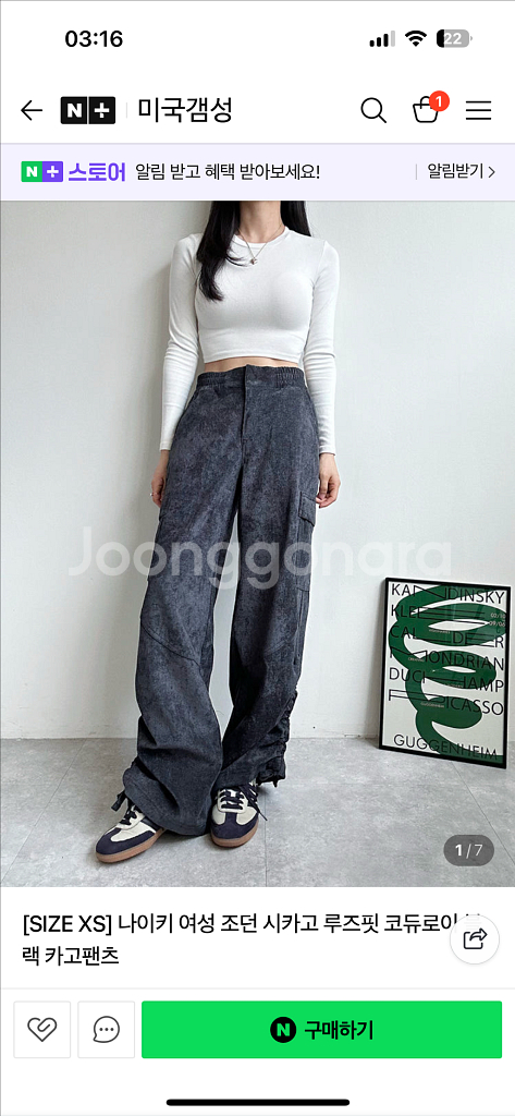 나이키 조던 코듀로이 시카고 카고팬츠(빠른 판매를 원해--3