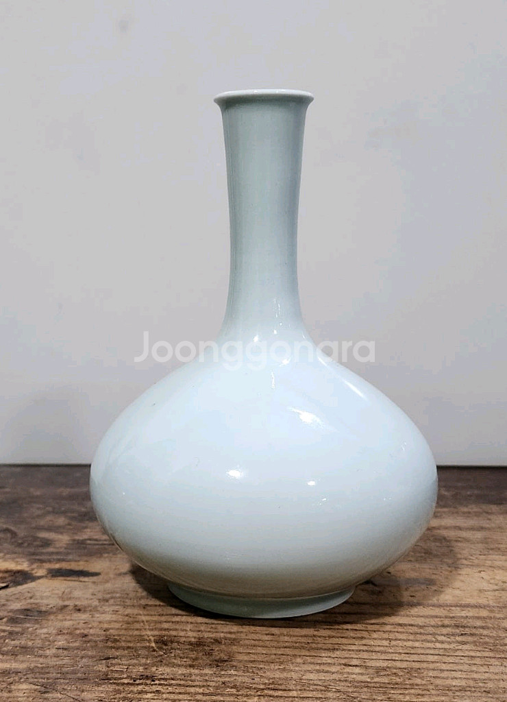 호산 안동오 청화진사백자주병--2