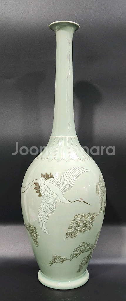 석봉 조무호 사이즈 큰 상감청자화병.[택배불가]--0
