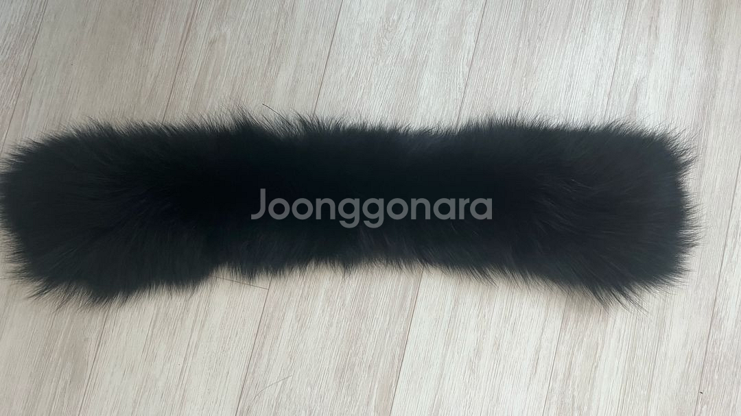 검정색 라쿤 퍼 칼라 목도리 7x50cm깨끗하고 바로--0