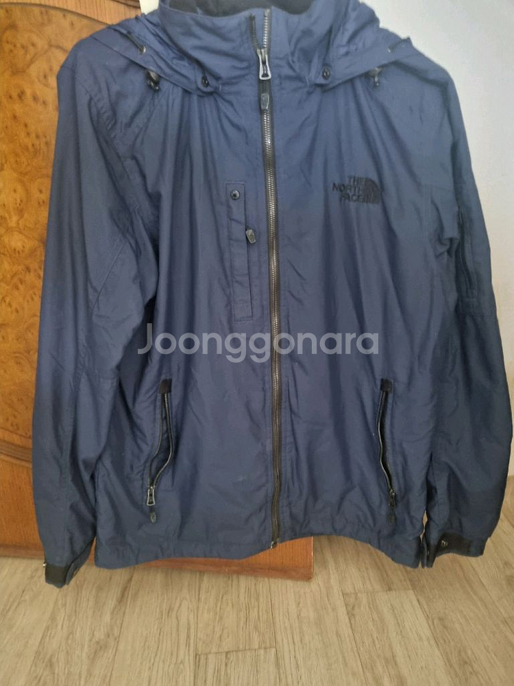 노스페이스 네이비 아웃도어후드자켓. M/L--0
